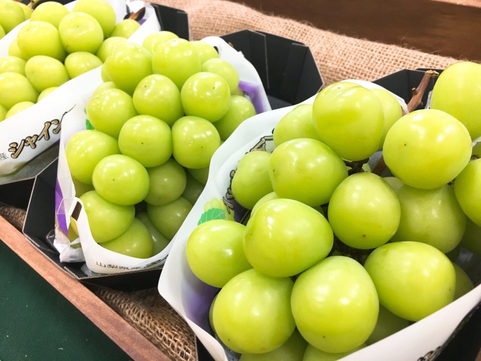 正しい保存方法に従ったシャインマスカット